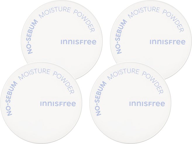 INNISFREE 無油無慮保濕蜜粉 5g, 4罐, 單色