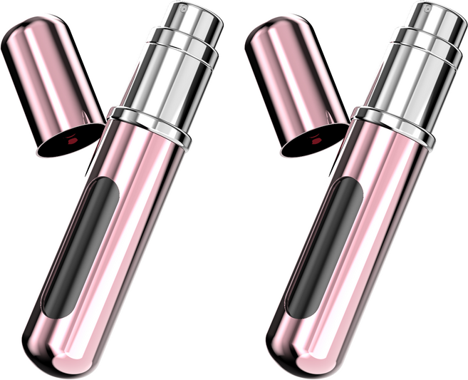 소이소이 펌핑식 향수 리필 공병 6ml, 핑크, 2개