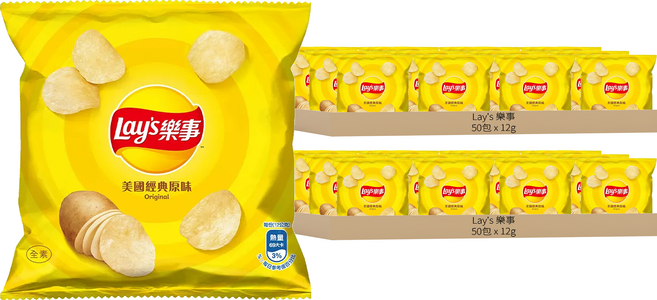 Lay's 樂事 洋芋片 美國經典原味, 12g, 100包