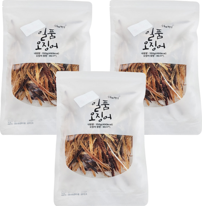 더먹다 일품 오징어, 150g, 3개