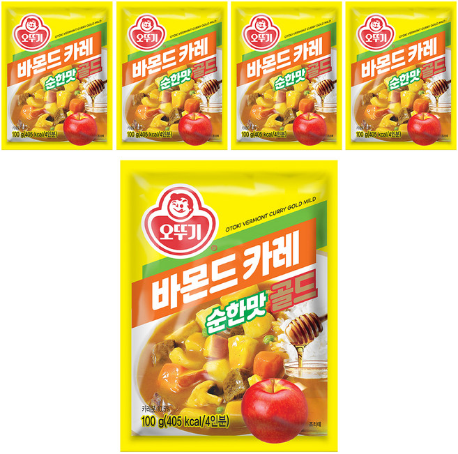 OTOKI 不倒翁 GOLD佛蒙特咖哩調理包 原味, 100g, 5個