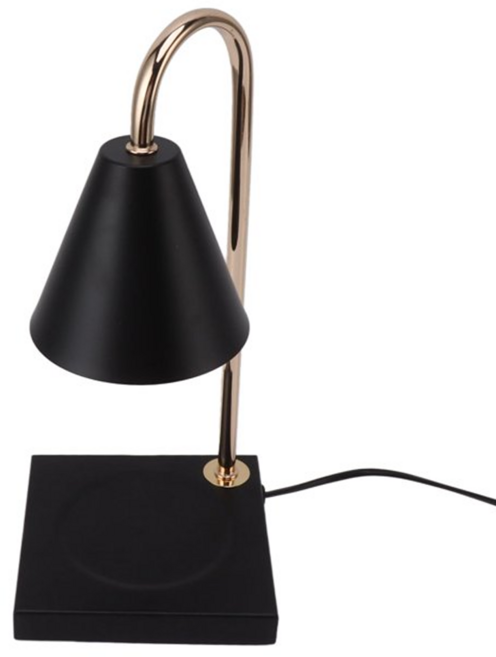 大理石融蠟燈 調光款 15 x 15 x 38cm 1.5kg, 霧面黑 + 黑大理石