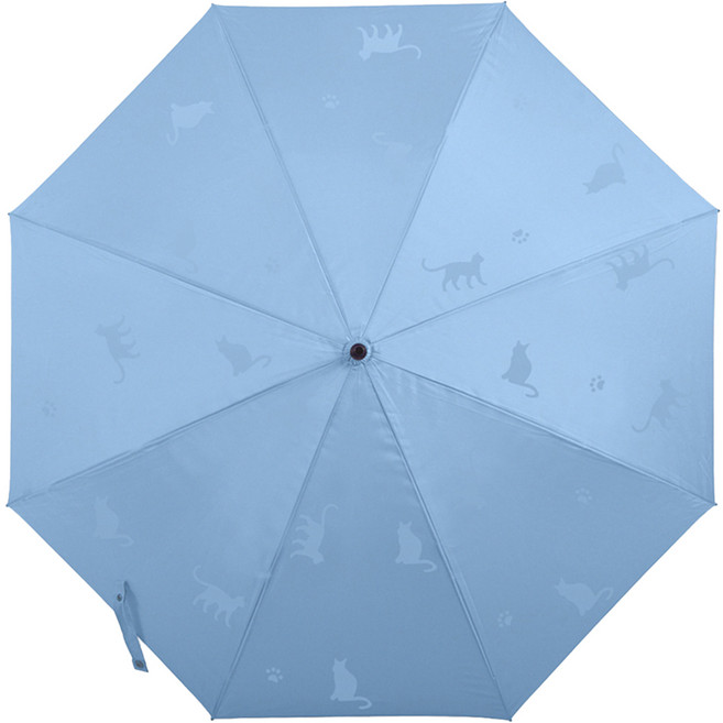 2mm 韓系創意遇水變萌猫蝴蝶結晴雨兩用自動開直傘