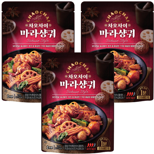 차오차이 마라샹궈, 170g, 3개