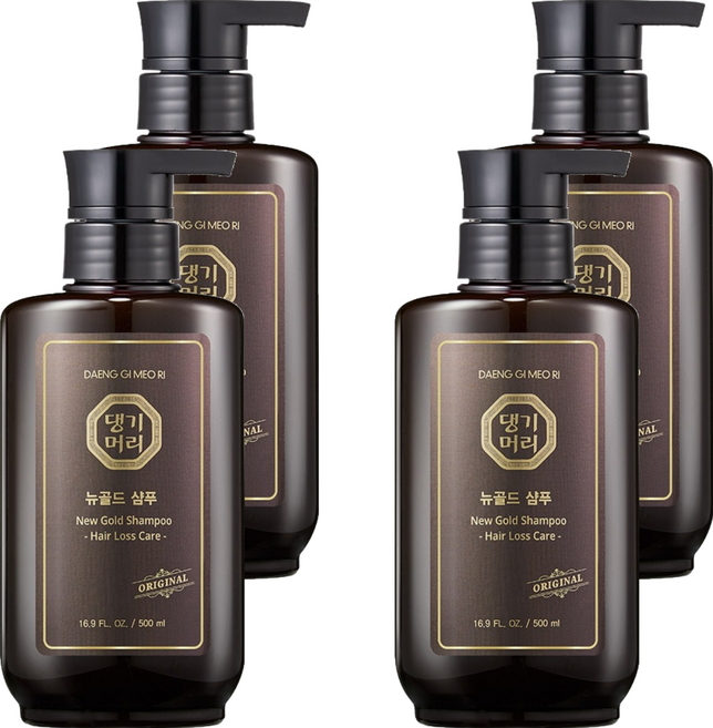 댕기머리 오리지널 뉴골드 탈모 샴푸, 500ml, 4개