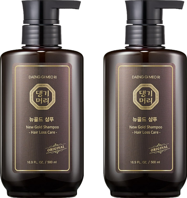 댕기머리 오리지널 뉴골드 탈모 샴푸, 500ml, 2개