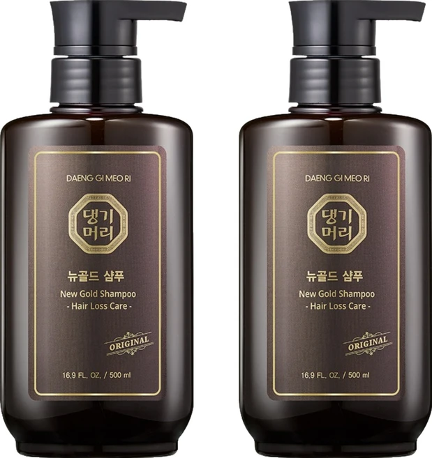 댕기머리 오리지널 뉴골드 탈모 샴푸, 500ml, 2개 - 쿠팡