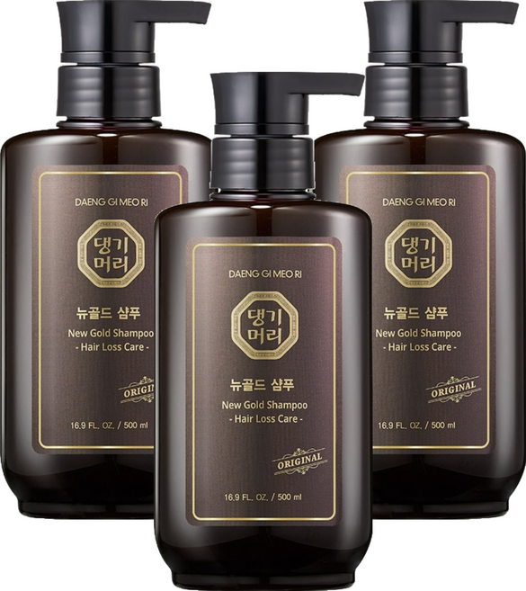 댕기머리 뉴골드 샴푸, 500ml, 3개