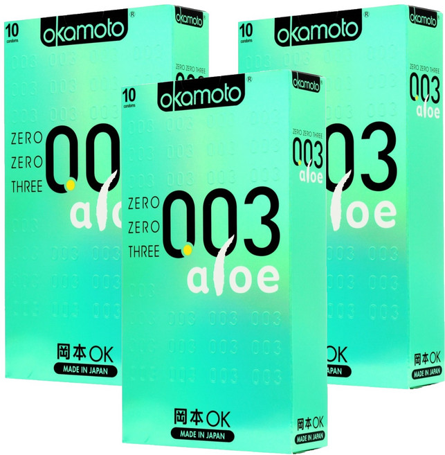 오카모토 003 알로에 콘돔, 10개입, 3개