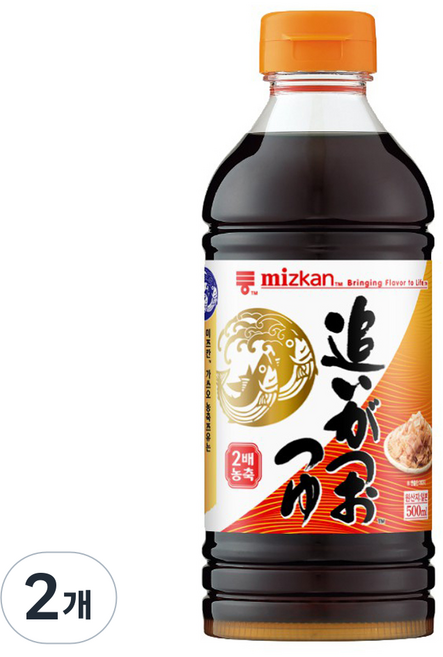 미즈칸 농축 쯔유, 500ml, 2개