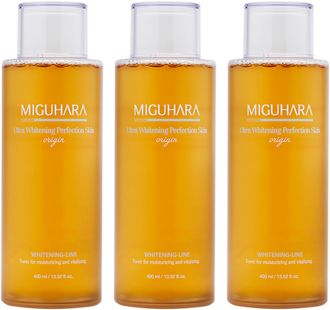 미구하라 울트라 화이트닝 퍼펙션 스킨 오리진, 3개, 400ml