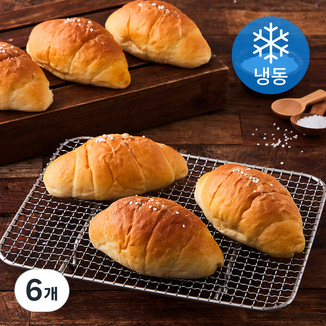 소금버터롤 (냉동), 67g, 10개입, 6개