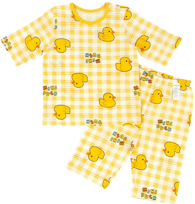 메이키즈 아동용 미니 오리 7부 변화지 상하의 세트