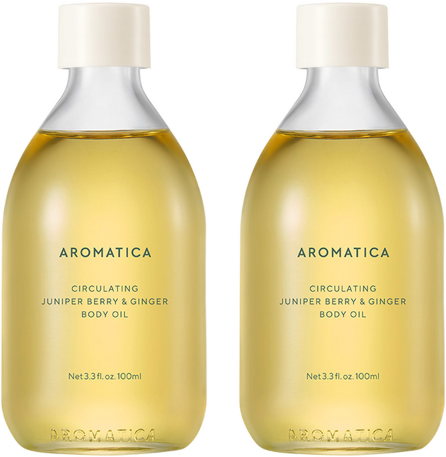 아로마티카 서큘레이팅 바디오일 주니퍼베리 & 진저향, 100ml, 2개