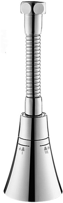 YUNMI 3檔增壓水龍頭起泡器 中長管 銀色, 1個