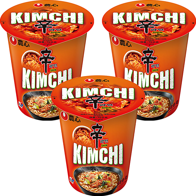 NONGSHIM 農心 辛辣白菜風味杯麵 75g, 3入
