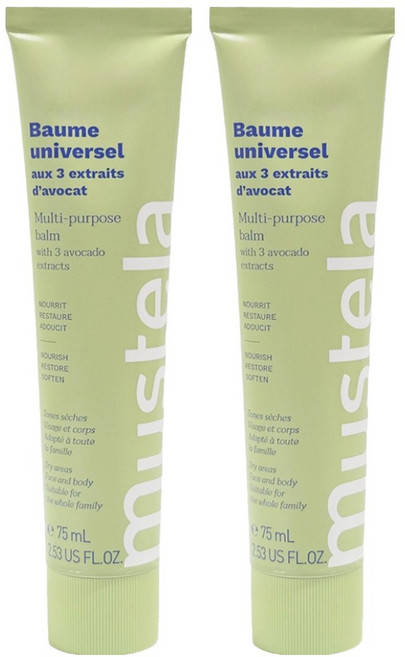 mustela 慕之恬廊 有機酪梨萬用霜 75ml 滋養修護防護 全家適用, 2條