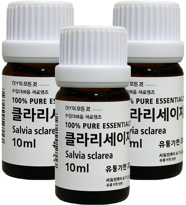 Saero Hands Clary Sage 100% 純精油 10ml, 3瓶