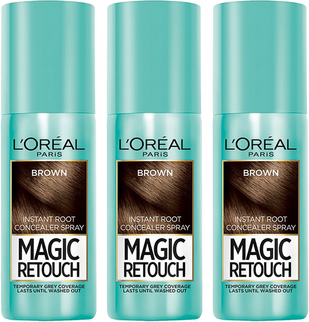 로레알파리 매직 리터치 헤어스프레이 75 ml, 브라운, 3개