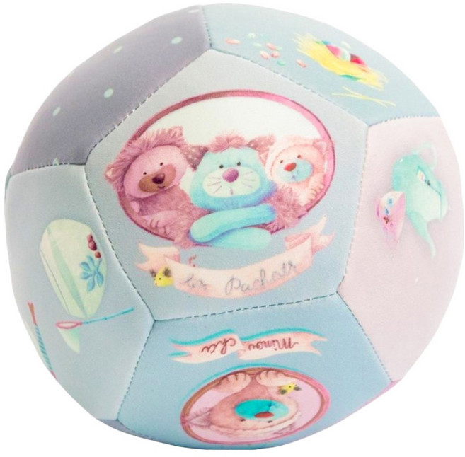 Moulin Roty 帕奇寶貝PU軟球 適合10個月以上寶寶, 1個, 多色