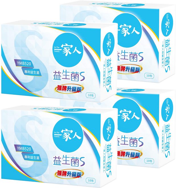 YM BIOMED 陽明生醫 一家人 益生菌S 10包, 2.5g, 4盒