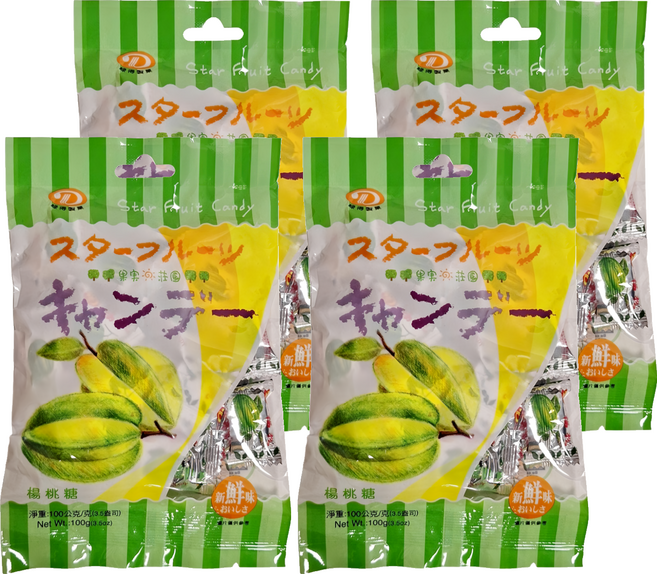 綠得製菓 楊桃糖, 100g, 4袋