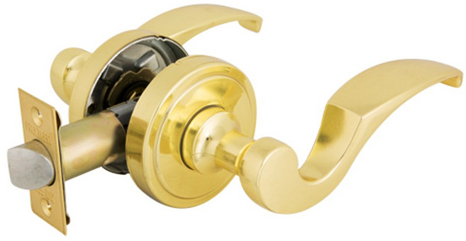 FAULTLESS 加安牌 水平把手門鎖 LYK703 鎖門長度60mm 適用門厚32~45mm, 客戶直接安裝