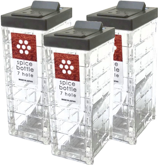 inomata 調味罐 胡椒粒 63ml 可重複使用, 3個