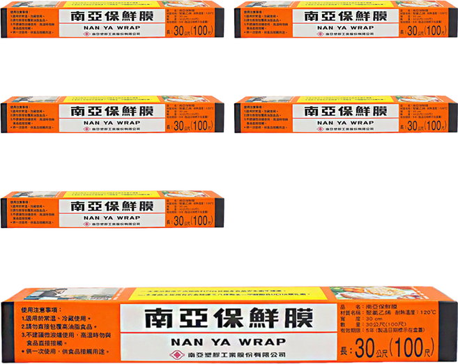 南亞 PVC保鮮膜, 30m, 6盒