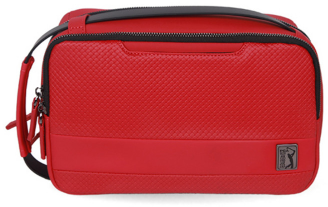 PGA투어 뉴 패턴 플레이 파우치, 챠밍레드, 1개