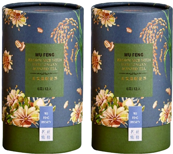 霧峰區農會 玄米龍眼花茶, 6g, 12個裝, 2罐