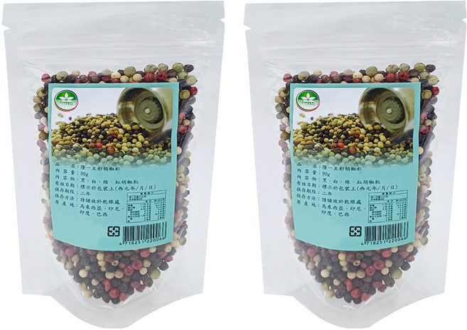 Longyes 隆一 五彩胡椒粒, 90g, 2包
