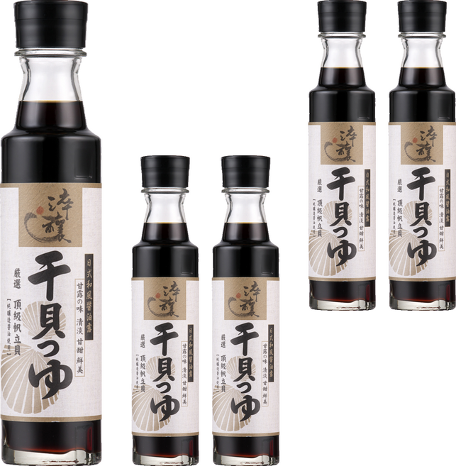 味全 淬釀日式和風醬油露 干貝風味 清淡甘甜 鮮美不死鹹 味道層次豐富, 300ml, 5瓶