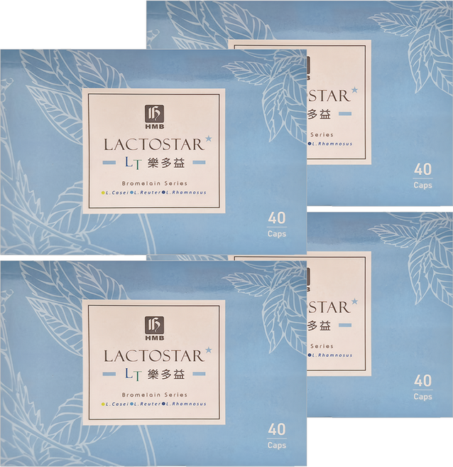 HMB 弘茂 樂多益優菌膠囊, 40顆, 400mg, 4盒