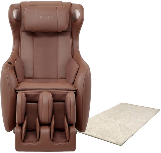 코웨이 비렉스 안마의자 마인플러스 + 러그 세트 방문설치, MC-B02, 로즈 브라운