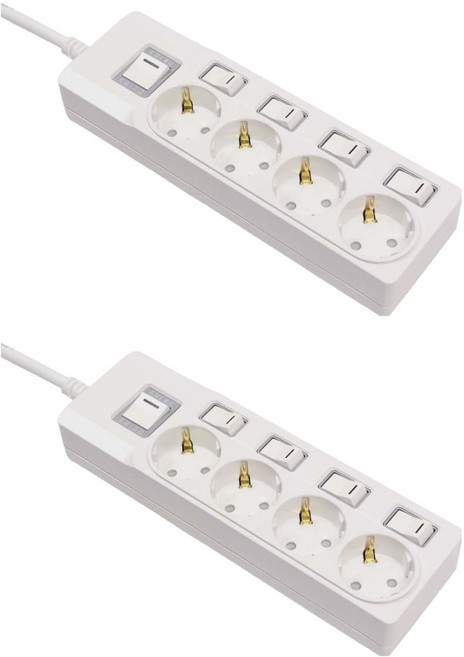 써보니 개별 스위치형 멀티탭 4구, 1.5m, 2개