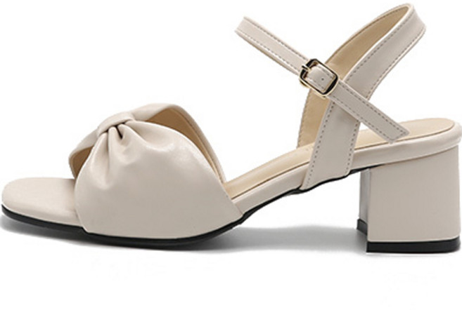 잭앤질 여성용 수제 리본 셔링 빅사이즈 샌들 JB2307