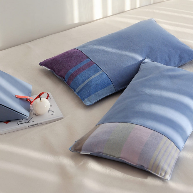 오리고 셔벗 메밀베개, 라이트블루, 1개