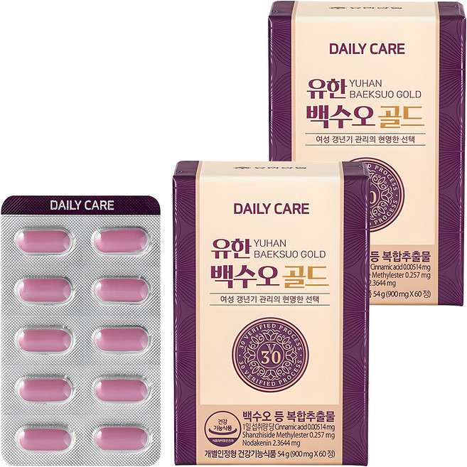 데일리케어 백수오 골드 54g, 60정, 2개