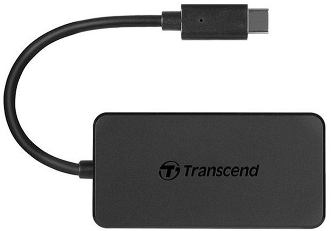 Transcend 創見 HUB2C Type C 4 Port USB HUB 集線器, 黑色, 1個
