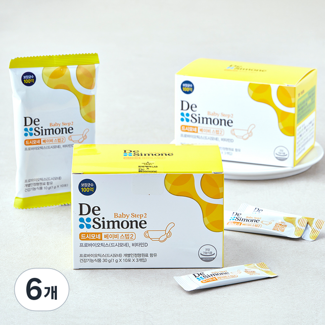 드시모네 프로바이오틱스 베이비스텝2 + 쇼핑백, 30g, 6개
