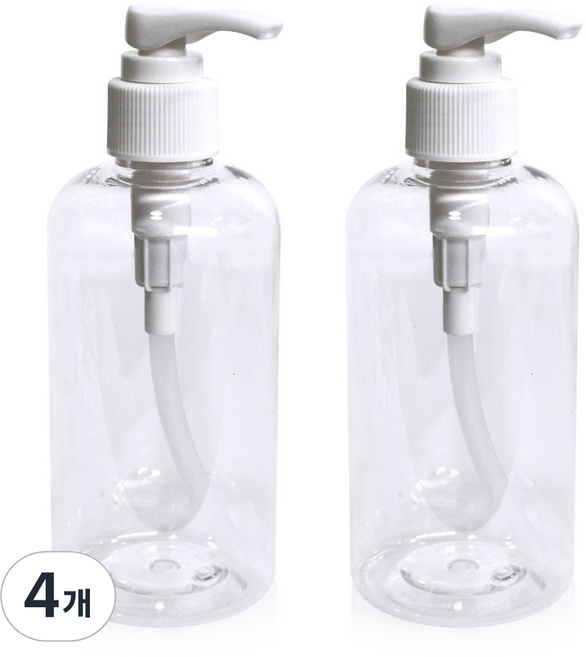 TRAVEL BUDDY 화장품 로션펌프 R용기 공병 300ml BK-3, 4개