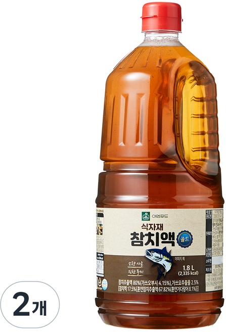 이엔푸드 식자재 참치액 골드, 2개, 1.8L