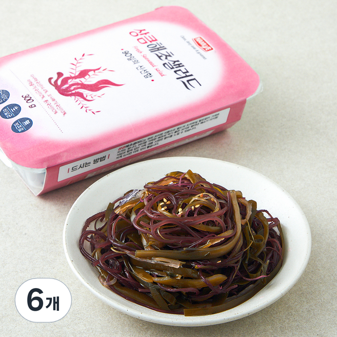 나무새 상큼 해초샐러드, 300g, 6개