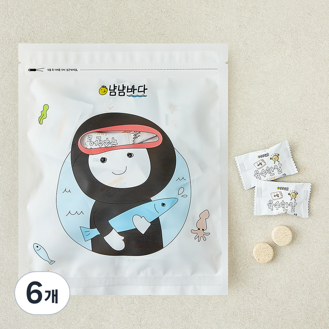 냠냠바다 비법 육수한알 25개입, 100g, 6개