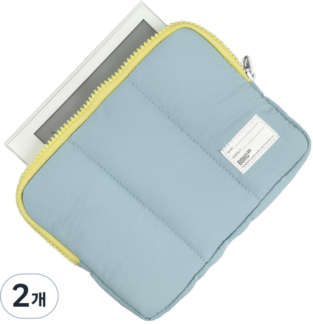 BOHO 이북리더기 쿠션 파우치, 스카이, 2개