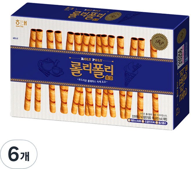 롤리폴리 초코, 196g, 6개