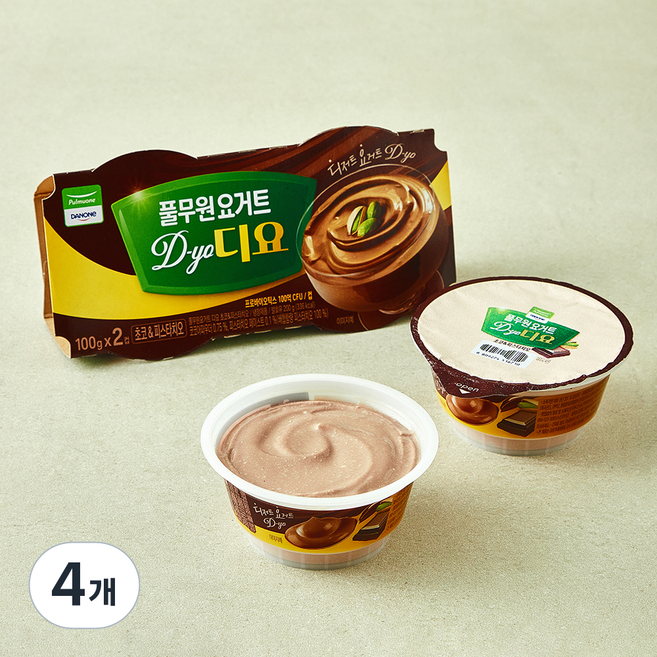 풀무원 디요 컵초코피스타치오, 100g, 4개