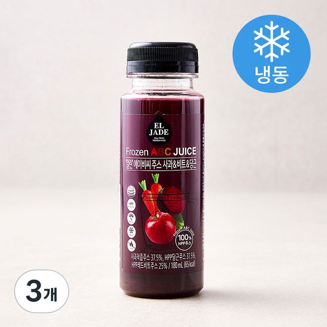 엘제이드 얼린 에이비씨주스 사과 & 비트 & 당근 (냉동), 180ml, 3개