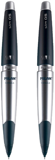 MILAN CAPSULE SILVER自動鉛筆 璀璨藍, 0.5mm, 2支